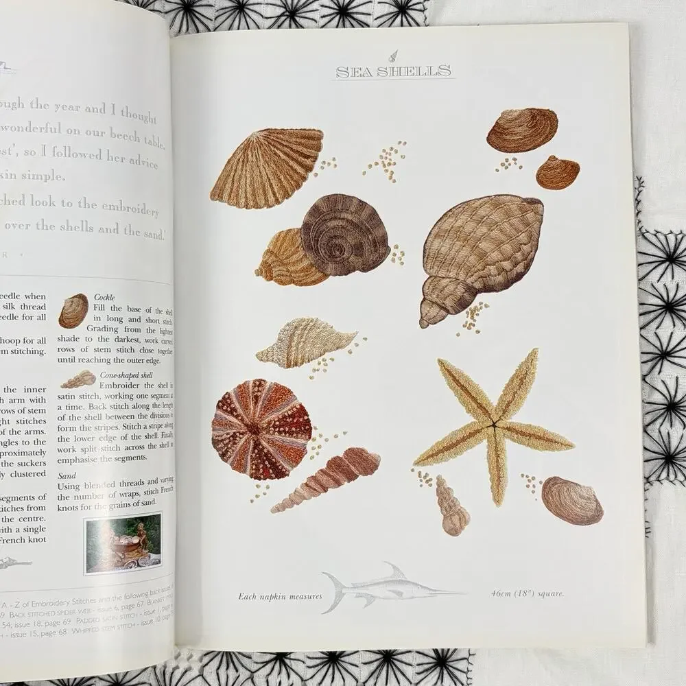 Inspirations Embroidery Magazine 1999 Issue 22 Floral Cottage Seashell Nursery